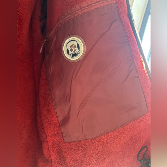 REI Kids 8-9 Brown Snow Jacket Red Fleece interior - Picture 4 of 10